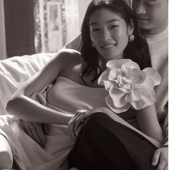 Anthropologie BHLDN Flower One-Shoulder Mini Dress - Picture 3 of 5